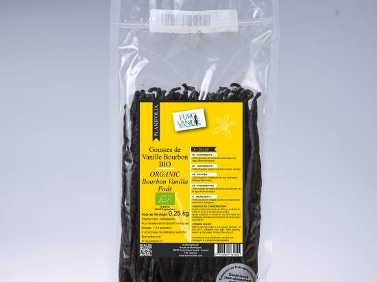 Organic Bourbon Madagascar vanilla pods 16-20 cm - 250 g