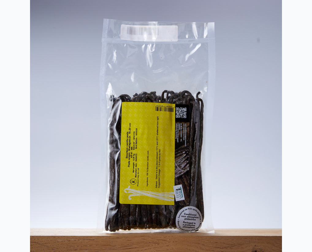 Gousses de vanille Bourbon Madagascar 16-20 cm - 250 g