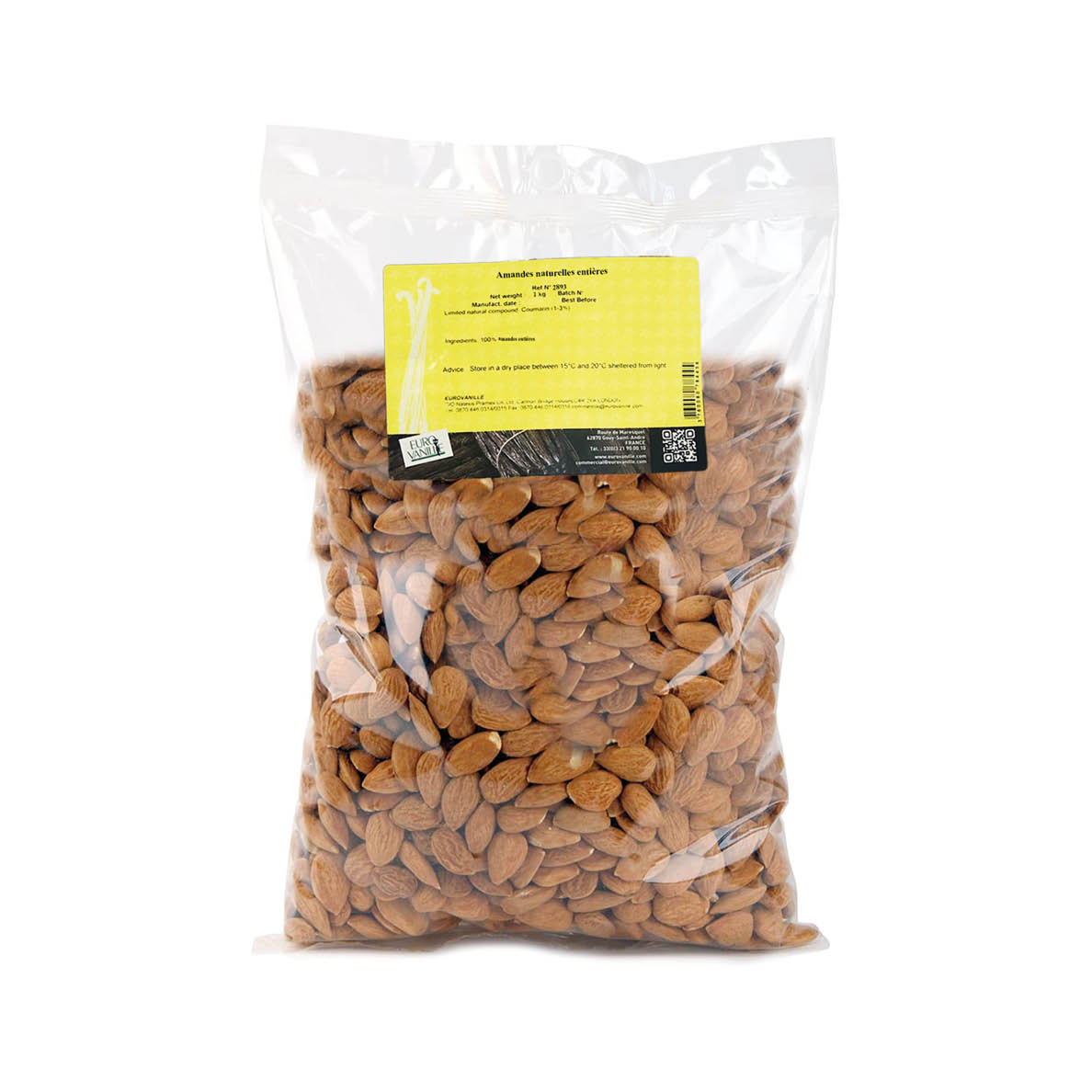 Amandes naturelles entières - 1 kg