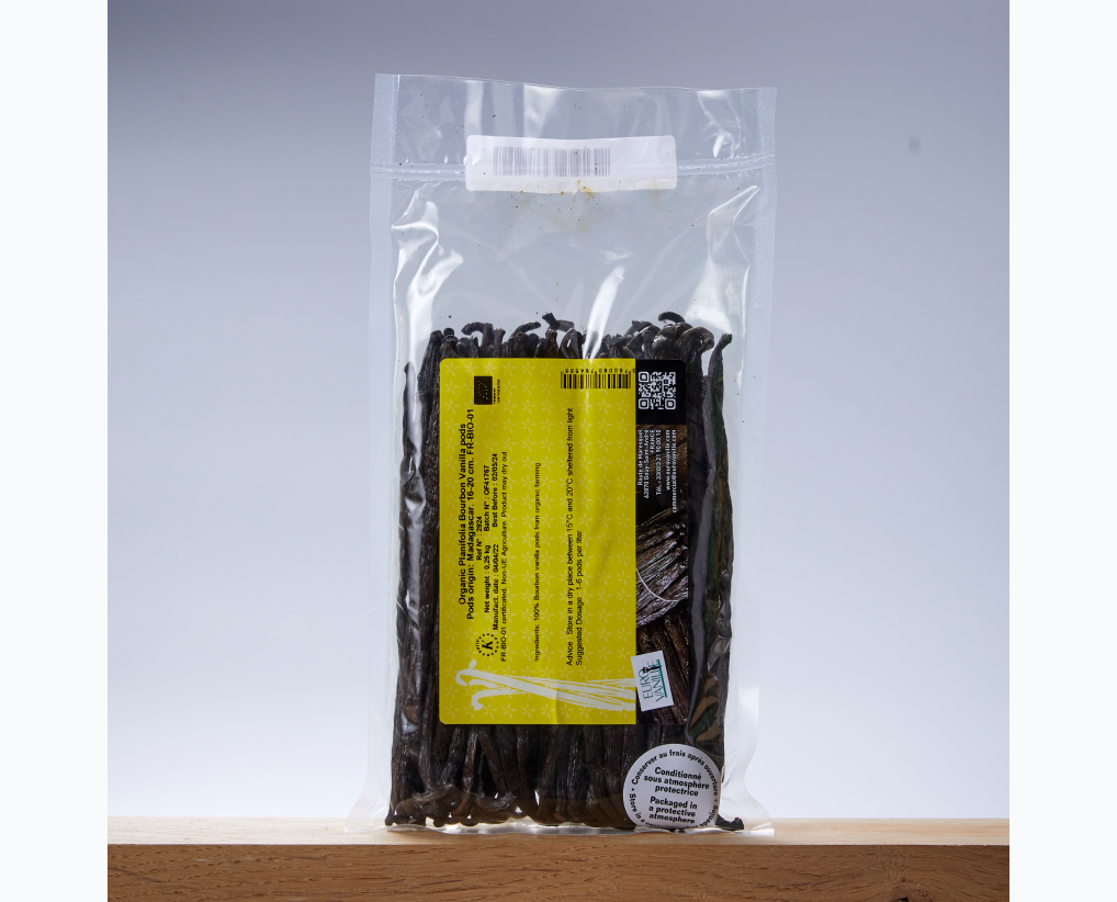 Organic Bourbon Madagascar vanilla pods 16-20 cm - 250 g