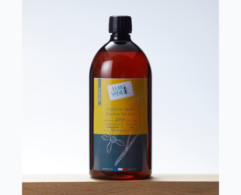Organic Bourbon vanilla extract - L400 - with seeds - 1 kg